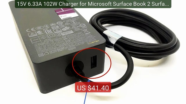 15V 6.33A 102W Charger for Microsoft Surface Book 2 Surface... Top Pick 2026 | Unbeatable Price!