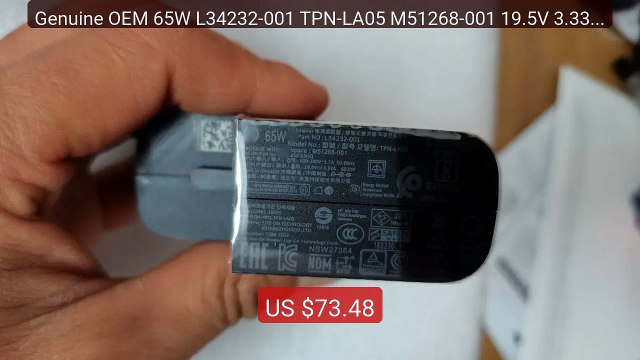 Genuine OEM 65W L34232-001 TPN-LA05 M51268-001 19.5V 3.33A AC Adap... Best Deal 2026 | Shop Now!