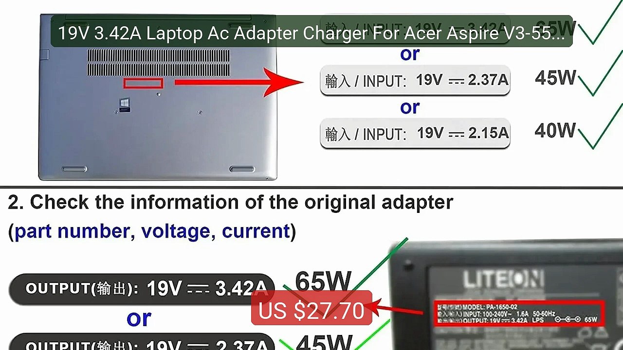 19V 3.42A Laptop Ac Adapter Charger For Acer Aspire V3-551 V3... -- Amazing Value 2026 | Must Have!