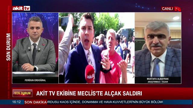 Araştırmacı Yazar Mustafa Albayrak Akit TV Muhabirine mecliste yapılan alçak saldırıyı konuştu