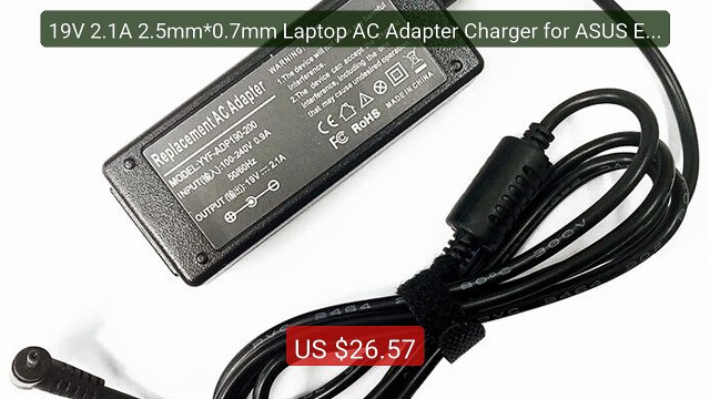 19V 2.1A 2.5mm*0.7mm Laptop AC Adapter Charger for ASUS EEE PC... Hot Deal 2026 | Limited Offer!