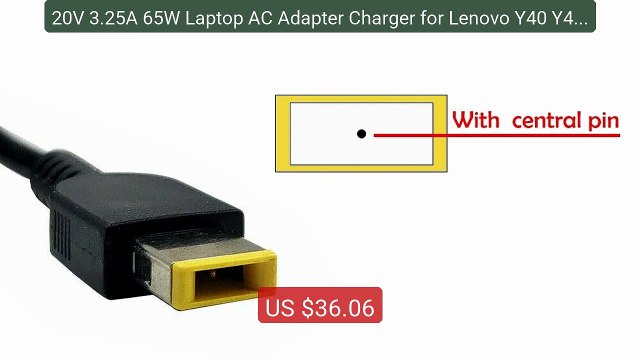 20V 3.25A 65W Laptop AC Adapter Charger for Lenovo Y40 Y40-70 ... Best Buy 2026 | Great Quality!
