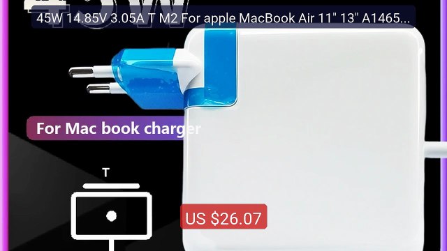 45W 14.85V 3.05A T M2 For apple MacBook Air 11 13 A1465 A1436 A14... Top Rated 2026 | Buy Now!