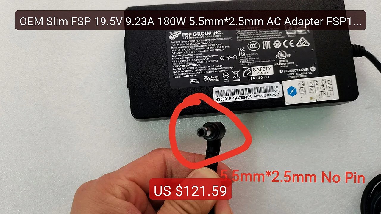 OEM Slim FSP 19.5V 9.23A 180W 5.5mm*2.5mm AC Adapter FSP180-A... -- Amazing Value 2026 | Must Have!