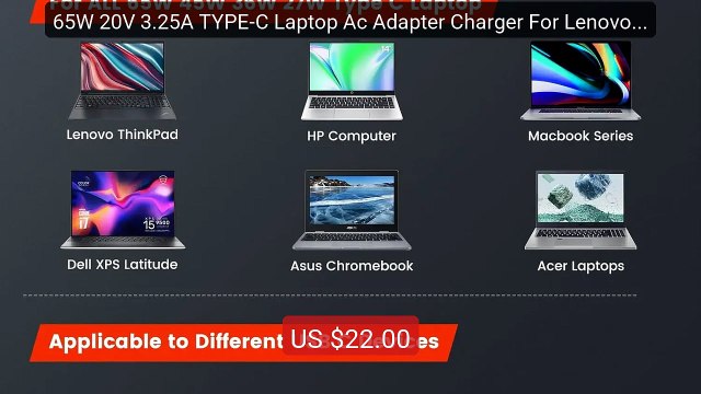 65W 20V 3.25A TYPE-C Laptop Ac Adapter Charger For Lenovo Thin... Hot Deal 2026 | Limited Offer!