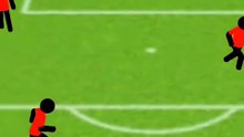 Stickmen playing football