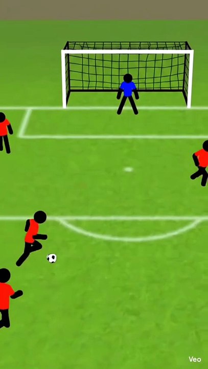 Stickmen playing football