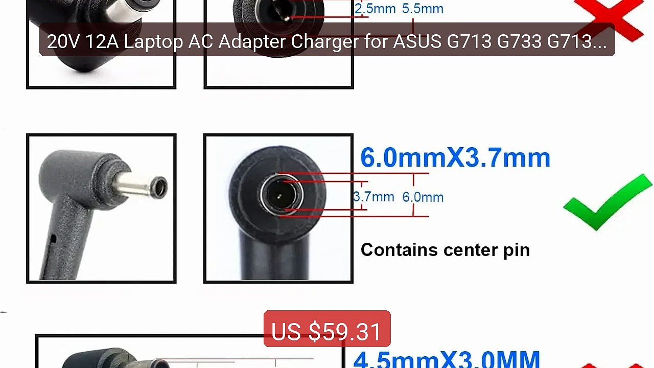 20V 12A Laptop AC Adapter Charger for ASUS G713 G733 G713Q UX582 G... -- Best Deal 2026 | Shop Now!
