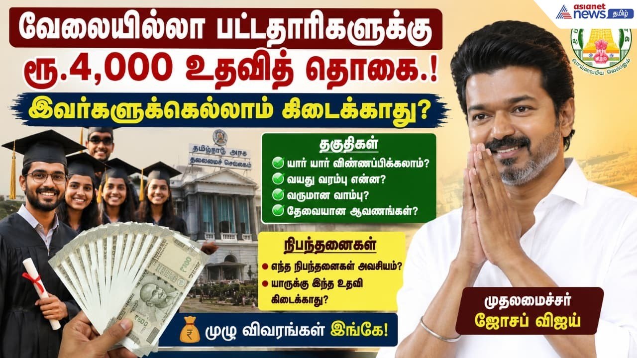 Govt Scheme: வேலையில்லா பட்டதாரிகளுக்கு ரூ.4,00...