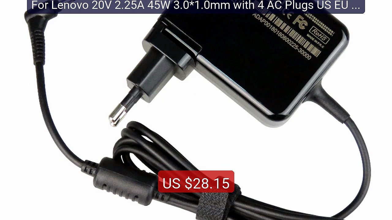 For Lenovo 20V 2.25A 45W 3.0*1.0mm with 4 AC Plugs US EU UK AU... -- Hot Deal 2026 | Limited Offer!