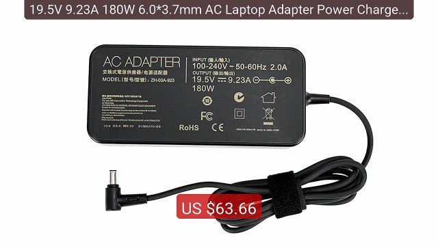 19.5V 9.23A 180W 6.0*3.7mm AC Laptop Adapter Power Charger Fo... Amazing Value 2026 | Must Have!