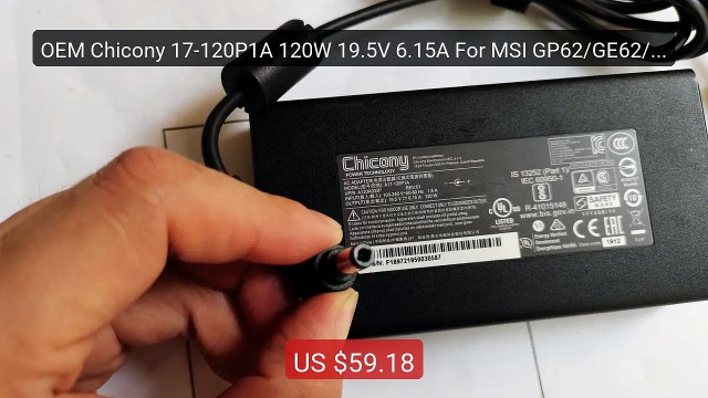 OEM Chicony 17-120P1A 120W 19.5V 6.15A For MSI GP62/GE62/CX... Top Pick 2026 | Unbeatable Price!