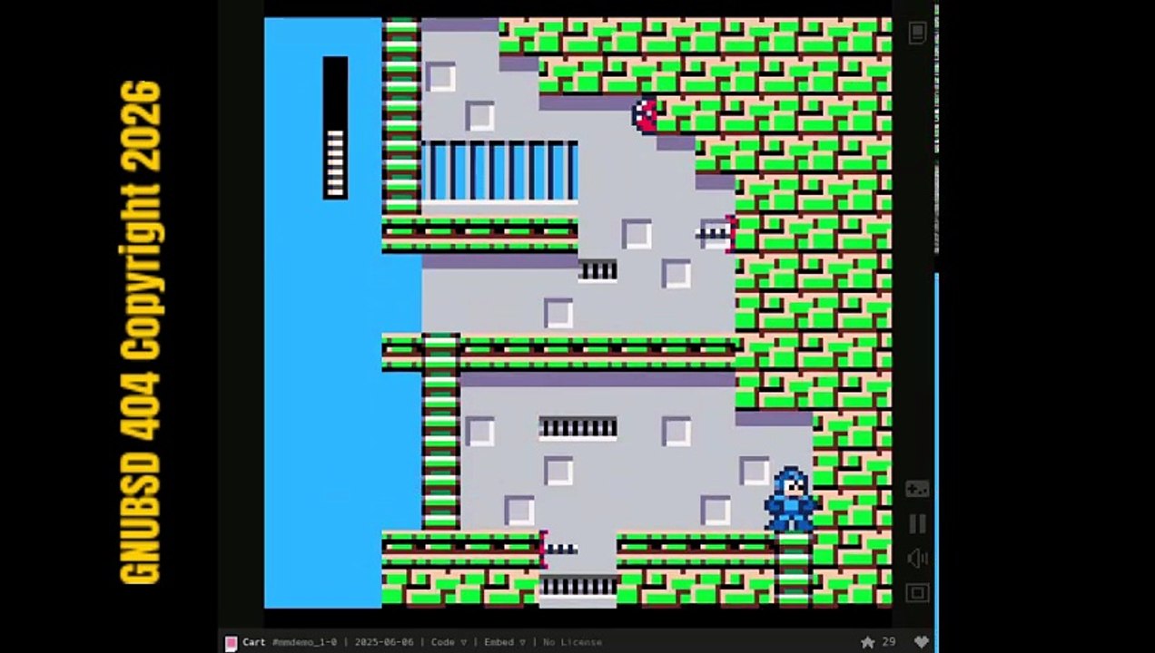 GNUBSD 404 Long N155 Mega Man Pico Demo (Linux/...