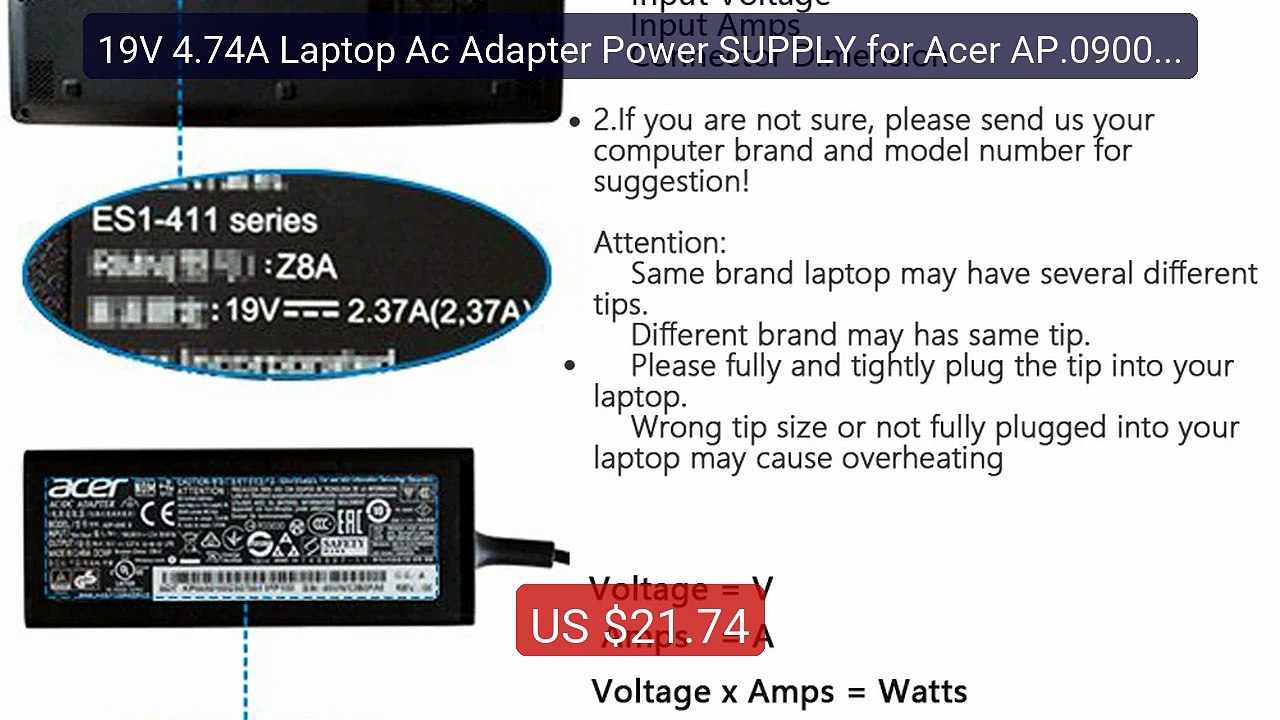 19V 4.74A Laptop Ac Adapter Power SUPPLY for Acer AP.09000.001 HIP... -- Best Deal 2026 | Shop Now!