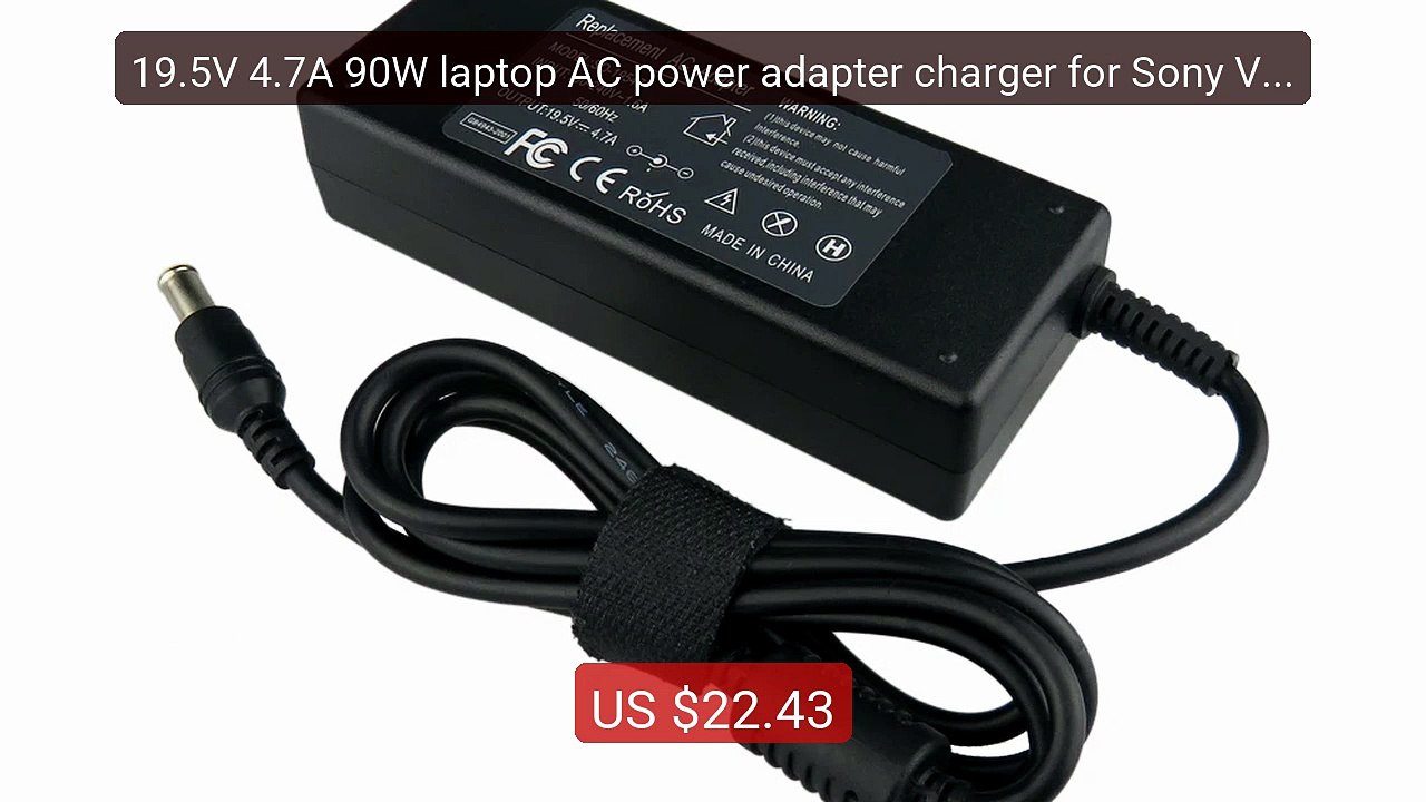 19.5V 4.7A 90W laptop AC power adapter charger...
