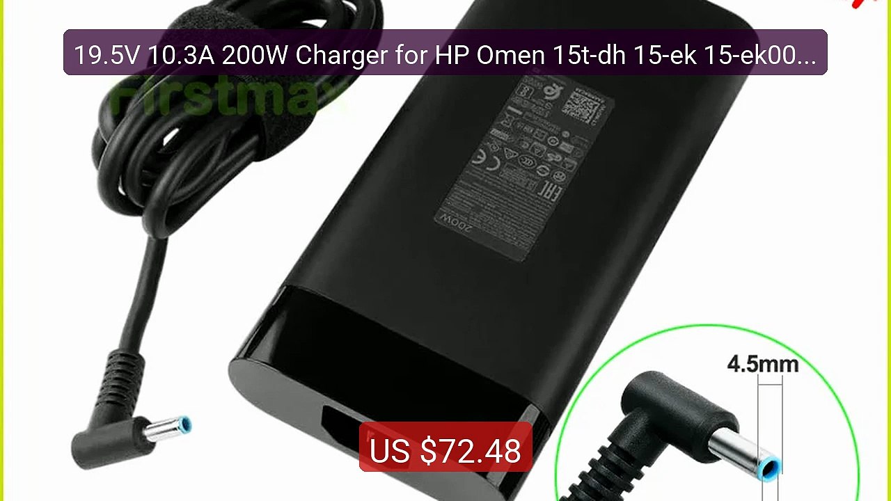 19.5V 10.3A 200W Charger for HP Omen 15t-dh 15-ek 15-ek0000 1... -- Amazing Value 2026 | Must Have!