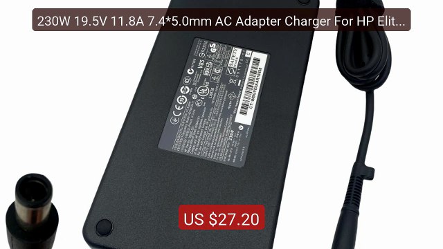 230W 19.5V 11.8A 7.4*5.0mm AC Adapter Charger For HP EliteBook... Best Buy 2026 | Great Quality!