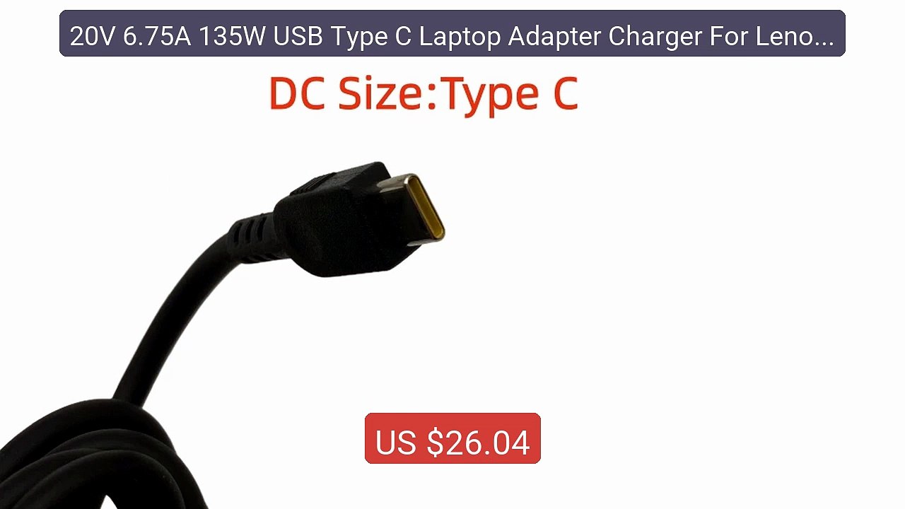 20V 6.75A 135W USB Type C Laptop Adapter Charger For Lenovo Th... -- Hot Deal 2026 | Limited Offer!