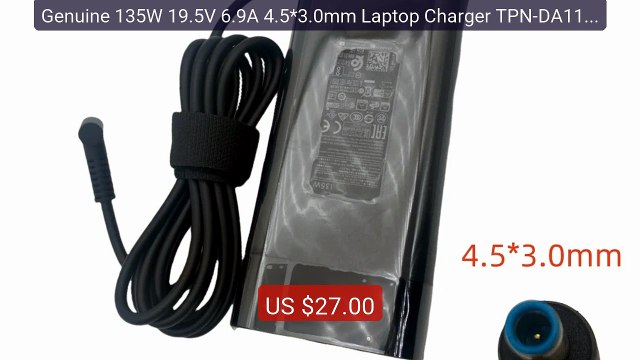 Genuine 135W 19.5V 6.9A 4.5*3.0mm Laptop Charger TPN-DA11 For... Hot Deal 2026 | Limited Offer!