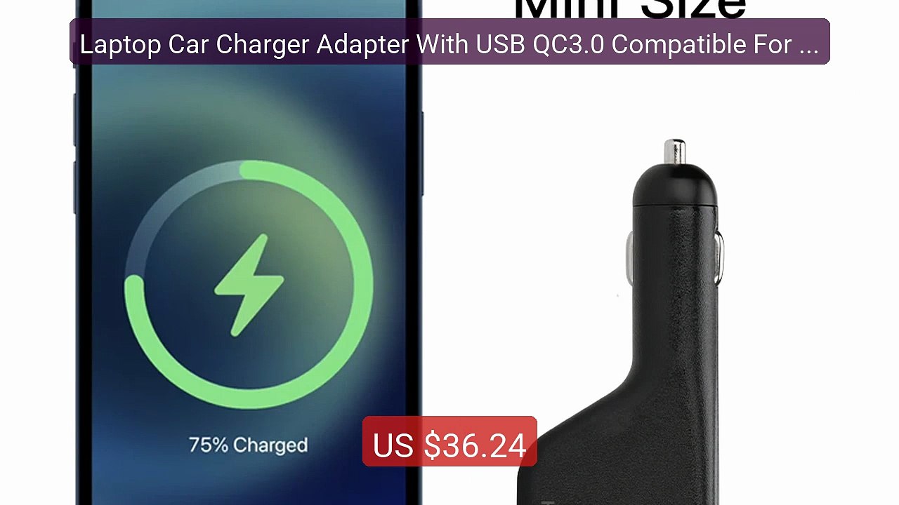 Laptop Car Charger Adapter With USB QC3.0 Compatible For SONY ... -- Best Buy 2026 | Great Quality!