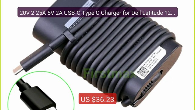 20V 2.25A 5V 2A USB-C Type C Charger for Dell Latitude 12 7210... Hot Deal 2026 | Limited Offer!