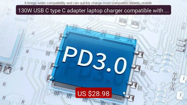 130W USB C type C adapter laptop charger compatible with Dell... Amazing Value 2026 | Must Have!