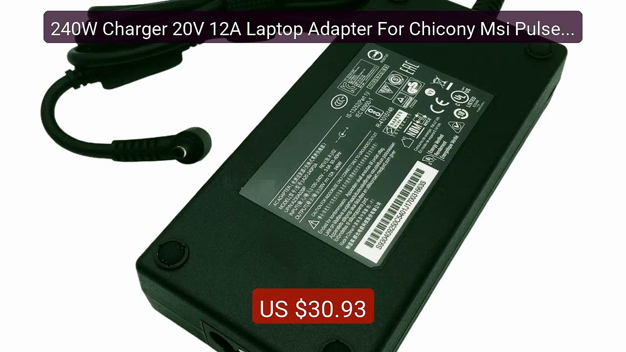 240W Charger 20V 12A Laptop Adapter For Chicony Msi Pulse GL66 12UG... -- Top Rated 2026 | Buy Now!