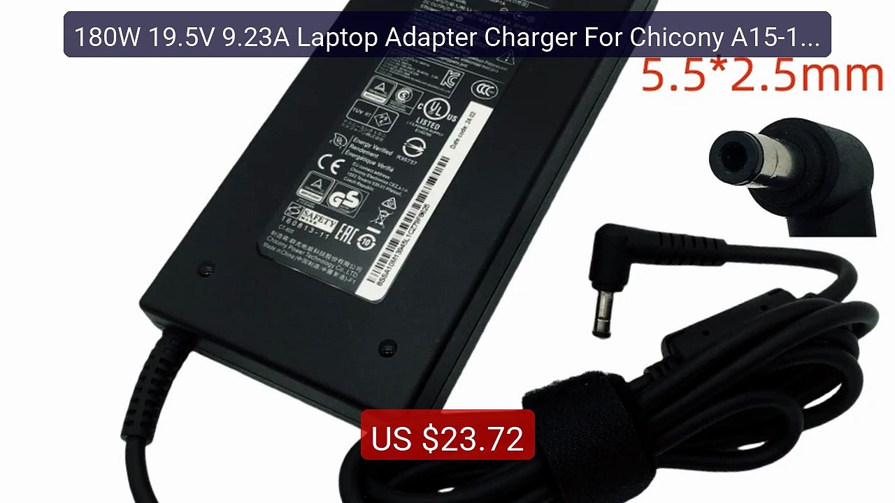 180W 19.5V 9.23A Laptop Adapter Charger For Chicony A15-180P1A... -- Best Buy 2026 | Great Quality!