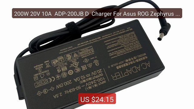 200W 20V 10A ADP-200JB D Charger For Asus ROG Zephyrus G15 GA503... Best Deal 2026 | Shop Now!