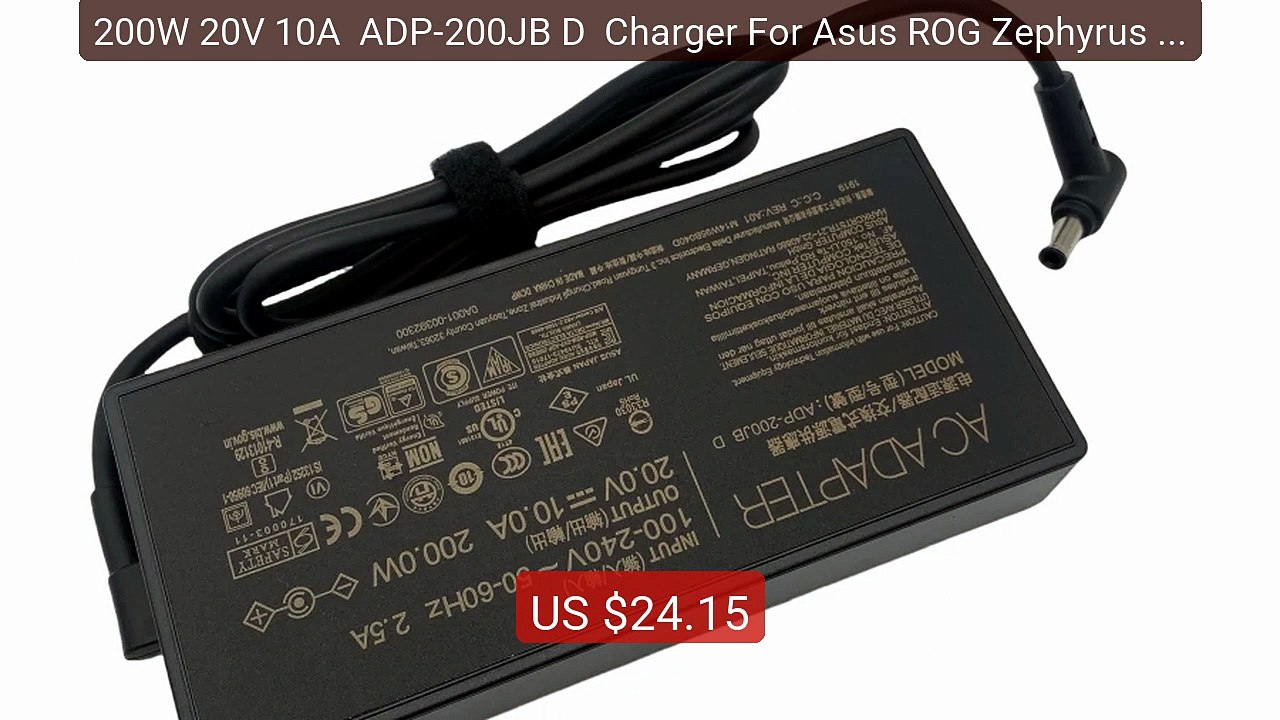 200W 20V 10A  ADP-200JB D  Charger For Asus ROG Zephyrus G15 ... -- Amazing Value 2026 | Must Have!