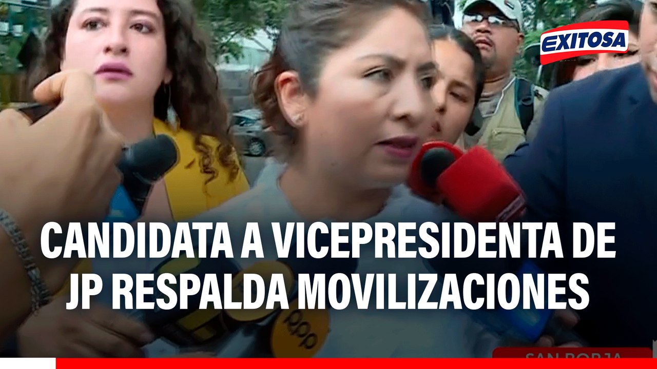 Candidata a vicepresidenta de JP respalda movilizaciones: "Es la autoconvocatoria del pueblo peruano"