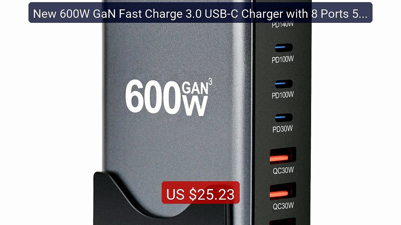New 600W GaN Fast Charge 3.0 USB-C Charger with 8 Ports 5C3A PD, P... -- Best Deal 2026 | Shop Now!