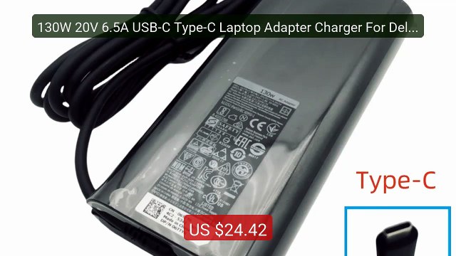 130W 20V 6.5A USB-C Type-C Laptop Adapter Charger For Dell XP... Amazing Value 2026 | Must Have!
