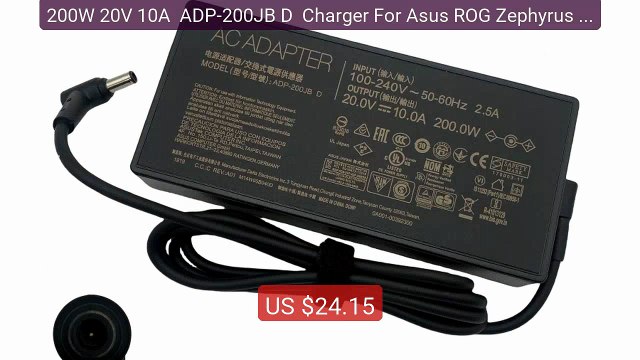 200W 20V 10A ADP-200JB D Charger For Asus ROG Zephyrus G15 GA503R... Top Rated 2026 | Buy Now!