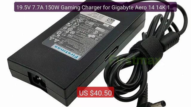 19.5V 7.7A 150W Gaming Charger for Gigabyte Aero 14 14K 15 15W 15W ... Top Rated 2026 | Buy Now!