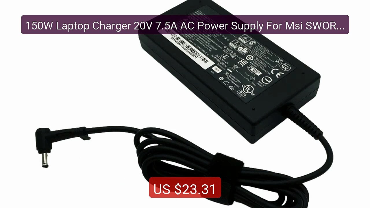 150W Laptop Charger 20V 7.5A AC Power Supply For Msi SWORD 15... -- Amazing Value 2026 | Must Have!