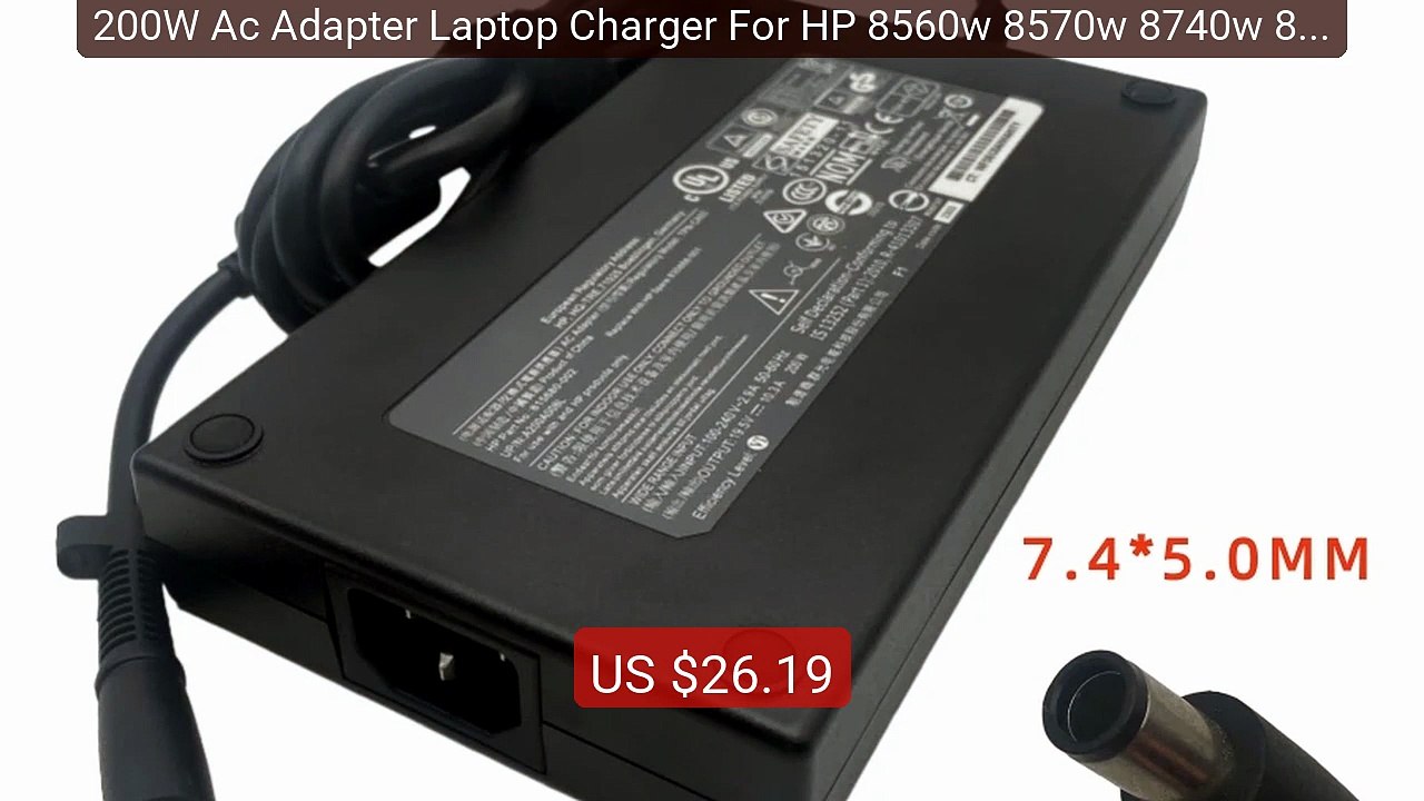 200W Ac Adapter Laptop Charger For HP 8560w 8570w 8740w 8760w ... -- Best Buy 2026 | Great Quality!