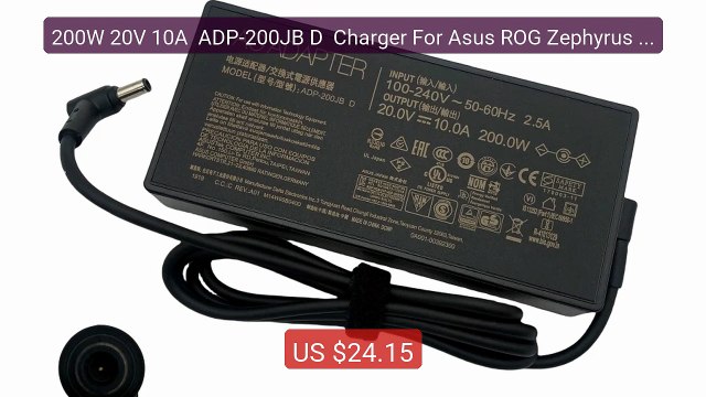 200W 20V 10A ADP-200JB D Charger For Asus ROG Zephyrus G15 G... Best Buy 2026 | Great Quality!