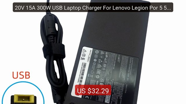 20V 15A 300W USB Laptop Charger For Lenovo Legion Por 5 5i 7 ... Amazing Value 2026 | Must Have!