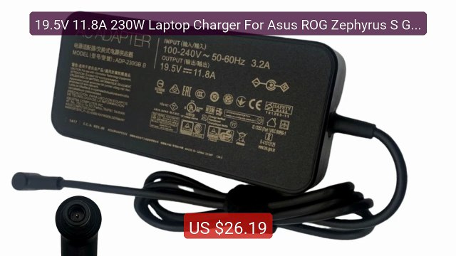 19.5V 11.8A 230W Laptop Charger For Asus ROG Zephyrus S GX701GX GX7... Top Rated 2026 | Buy Now!