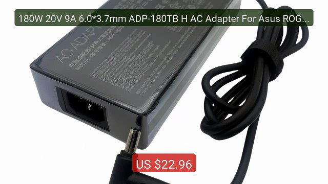 180W 20V 9A 6.0*3.7mm ADP-180TB H AC Adapter For Asus ROG Zephyrus... Best Deal 2026 | Shop Now!