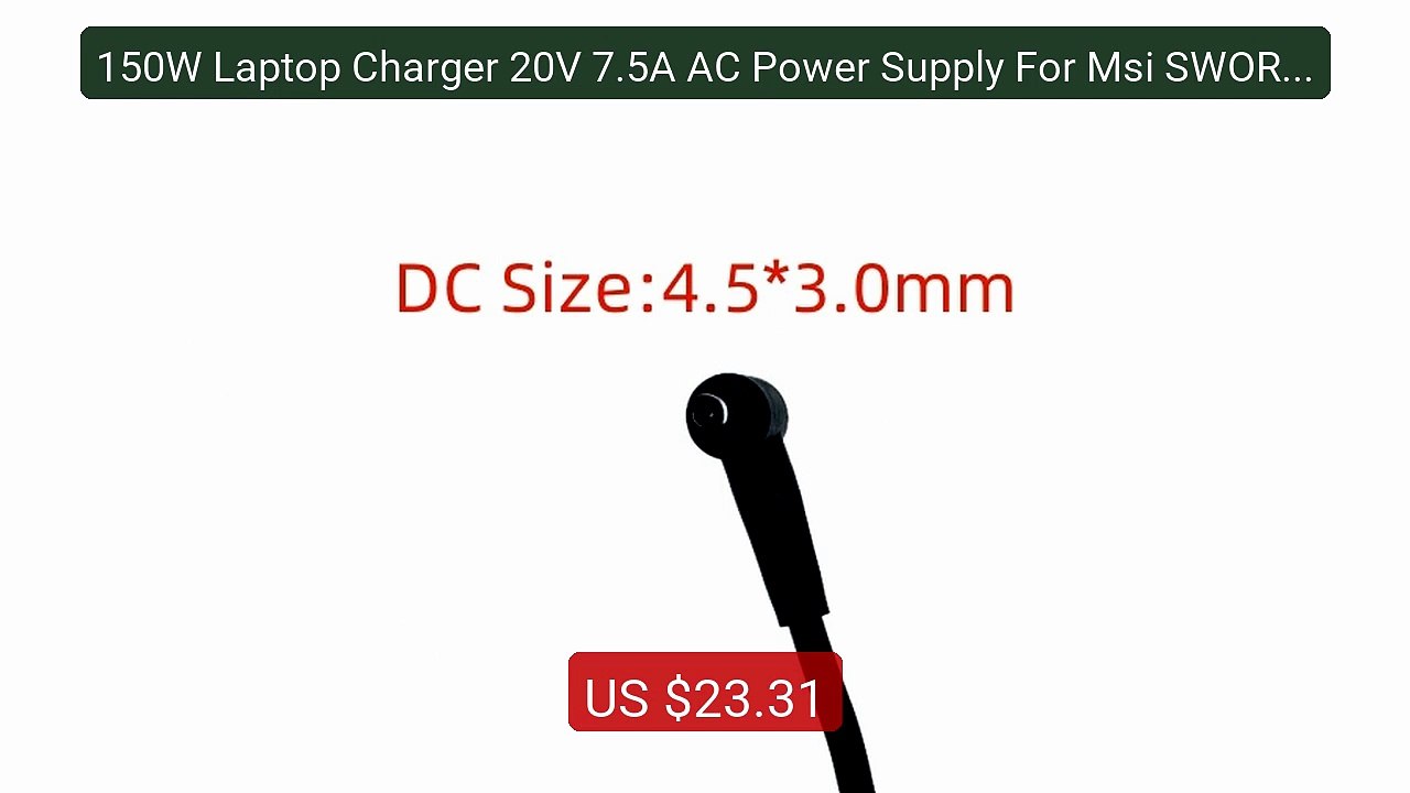 150W Laptop Charger 20V 7.5A AC Power Supply For Msi SWORD ... -- Top Pick 2026 | Unbeatable Price!