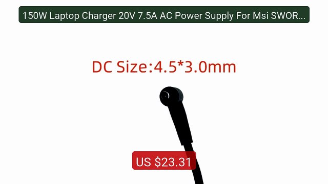 150W Laptop Charger 20V 7.5A AC Power Supply For Msi SWORD ... Top Pick 2026 | Unbeatable Price!