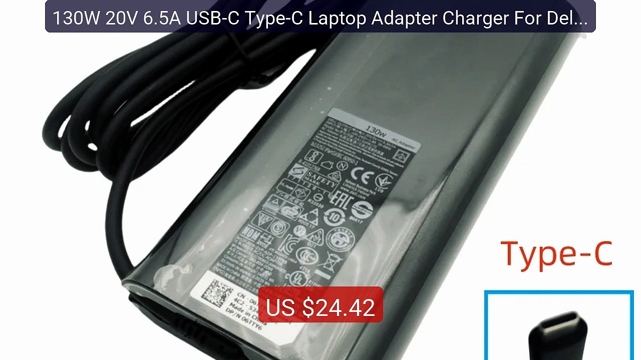 130W 20V 6.5A USB-C Type-C Laptop Adapter Charger For Dell XPS 15 ... -- Best Deal 2026 | Shop Now!