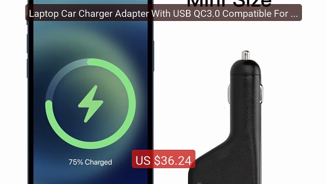 Laptop Car Charger Adapter With USB QC3.0 Compatible For SONY ... Hot Deal 2026 | Limited Offer!