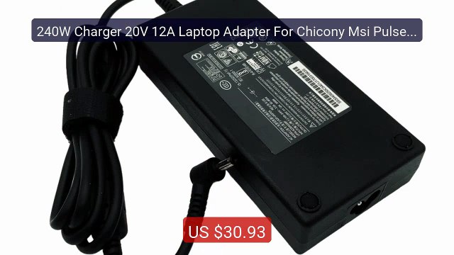 240W Charger 20V 12A Laptop Adapter For Chicony Msi Pulse GL66 12UG... Top Rated 2026 | Buy Now!