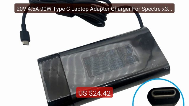 20V 4.5A 90W Type C Laptop Adapter Charger For Spectre x360 15 TPN-... Top Rated 2026 | Buy Now!