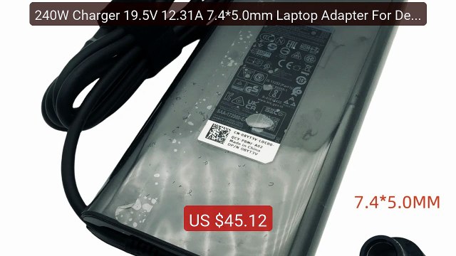 240W Charger 19.5V 12.31A 7.4*5.0mm Laptop Adapter For Dell Pr... Best Buy 2026 | Great Quality!