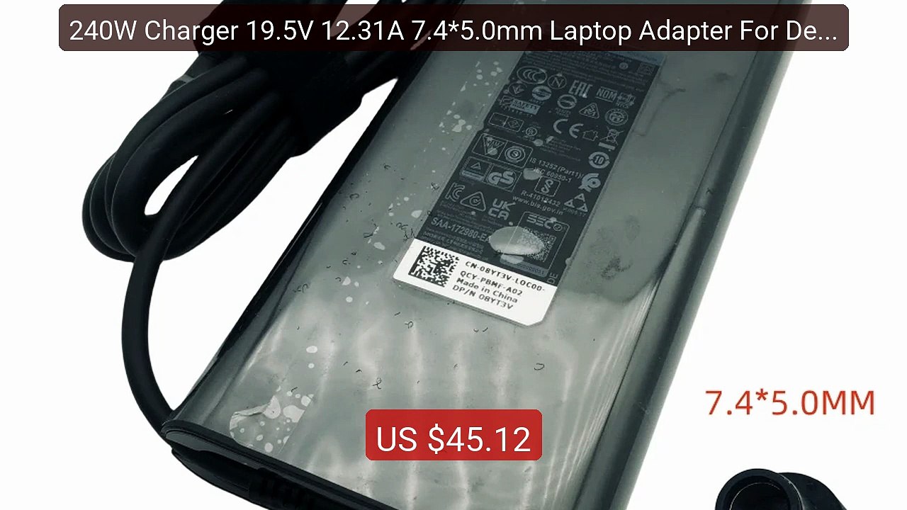 240W Charger 19.5V 12.31A 7.4*5.0mm Laptop Adapter For Dell Pr... -- Best Buy 2026 | Great Quality!