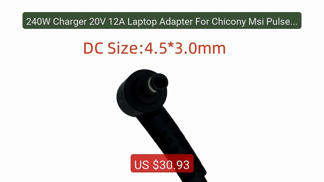 240W Charger 20V 12A Laptop Adapter For Chicony Msi Pulse GL66... Hot Deal 2026 | Limited Offer!
